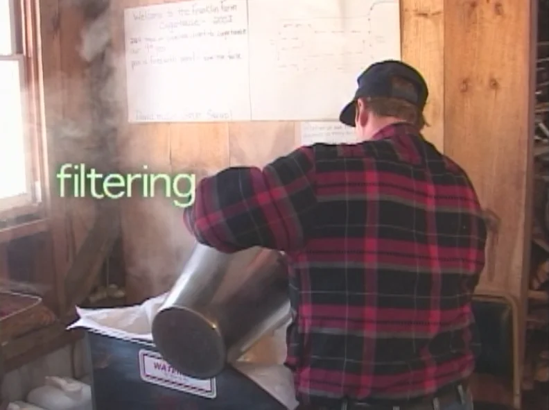 We filter out remains of sap.