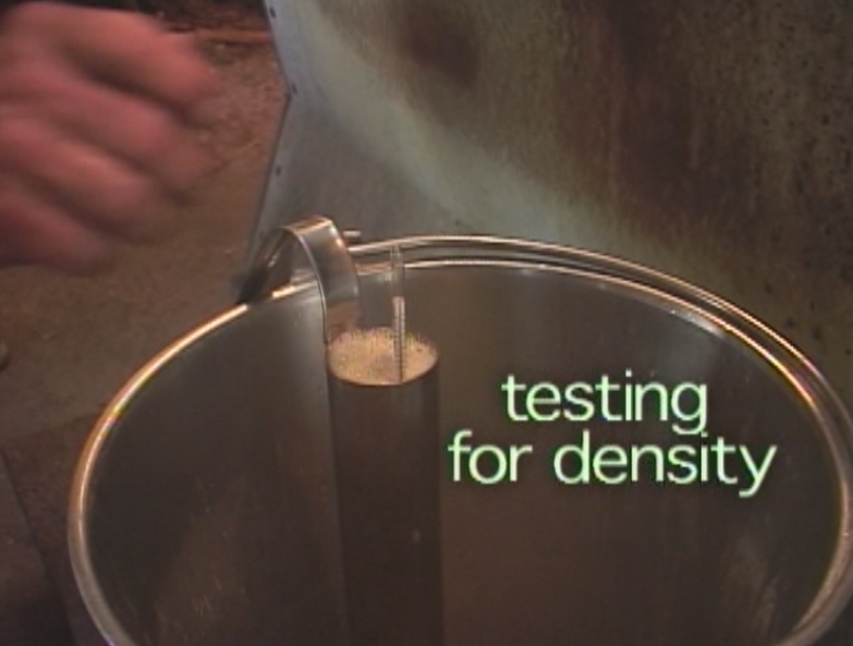 We make sure it is up to standard by testing its density.