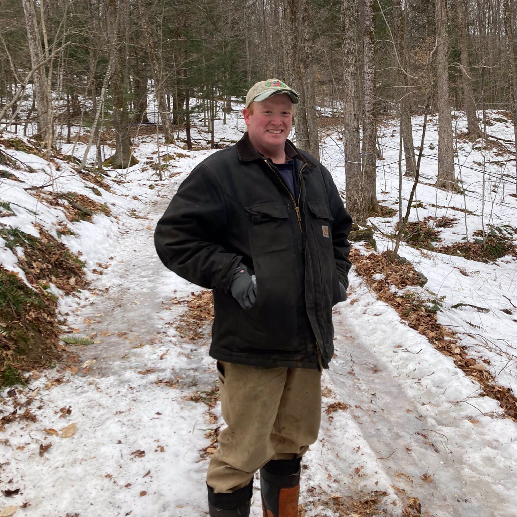 John happy to be in the woods