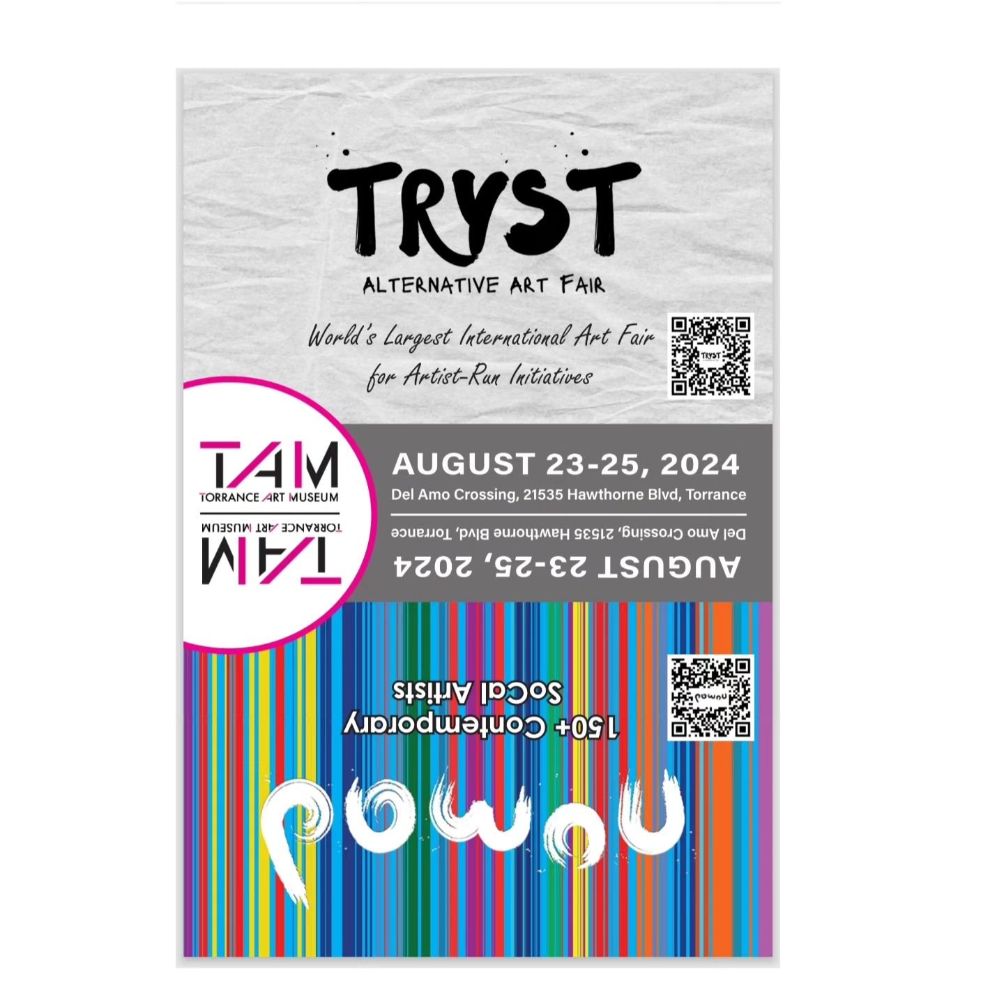 Come visit @gallery70 in booth 20 @tryst.la showing @sh.kercova and @milliebenson see you this weekend 🤘