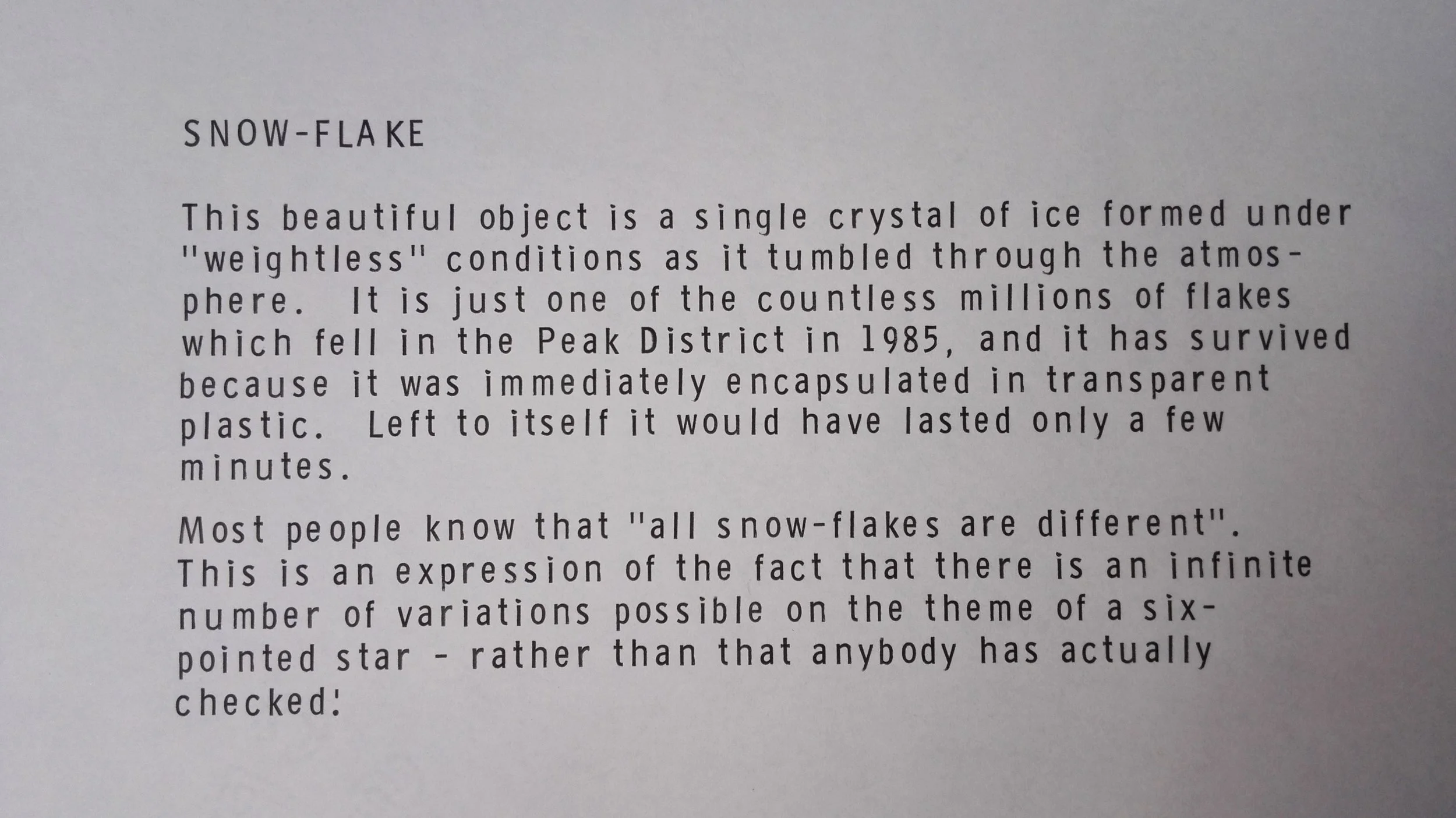 Fig. 6. Explanation card of snow-flake.jpg
