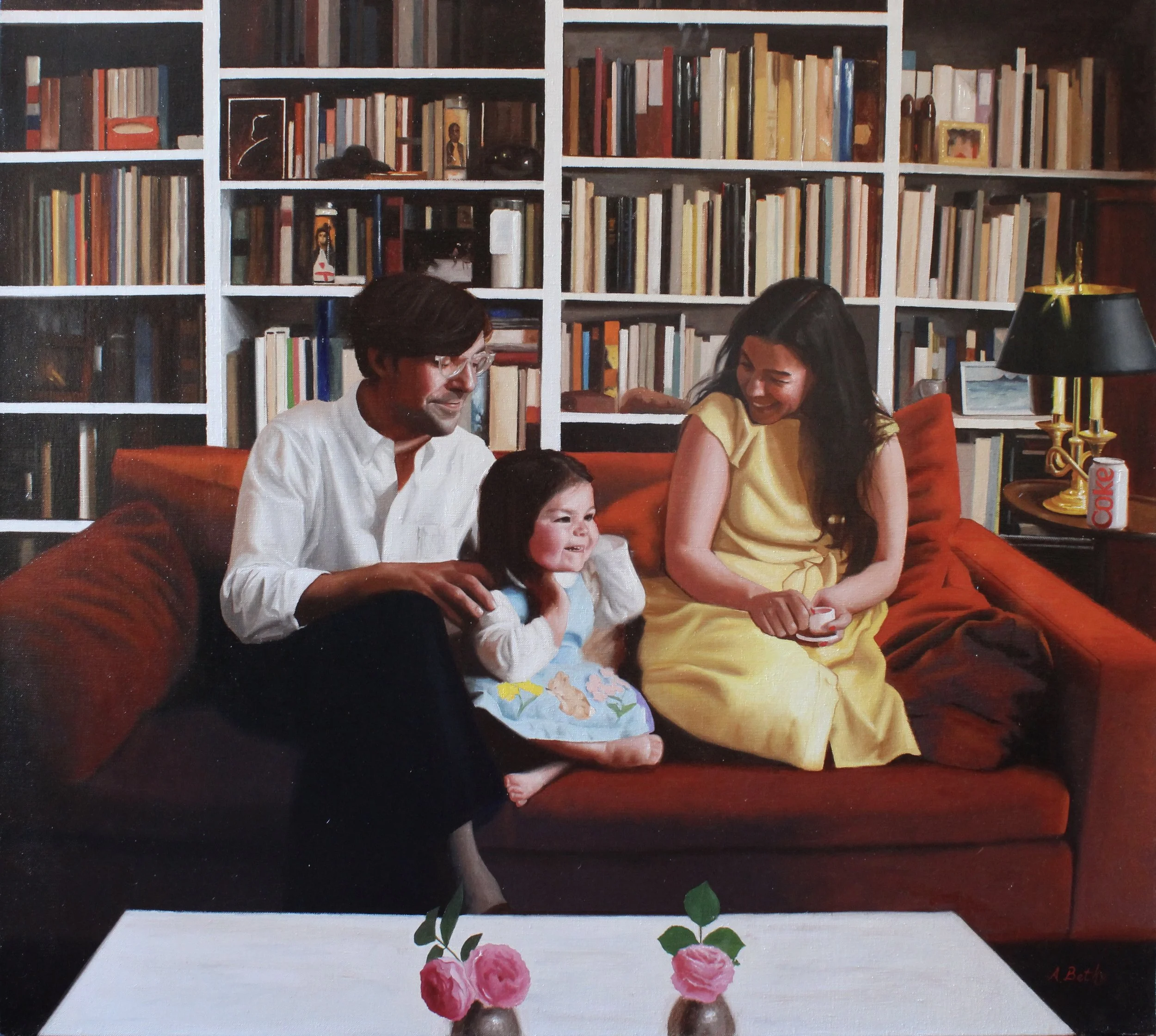 "Rosebuds: Sunday Morning in Brooklyn", 36" x 40", Oil on linen