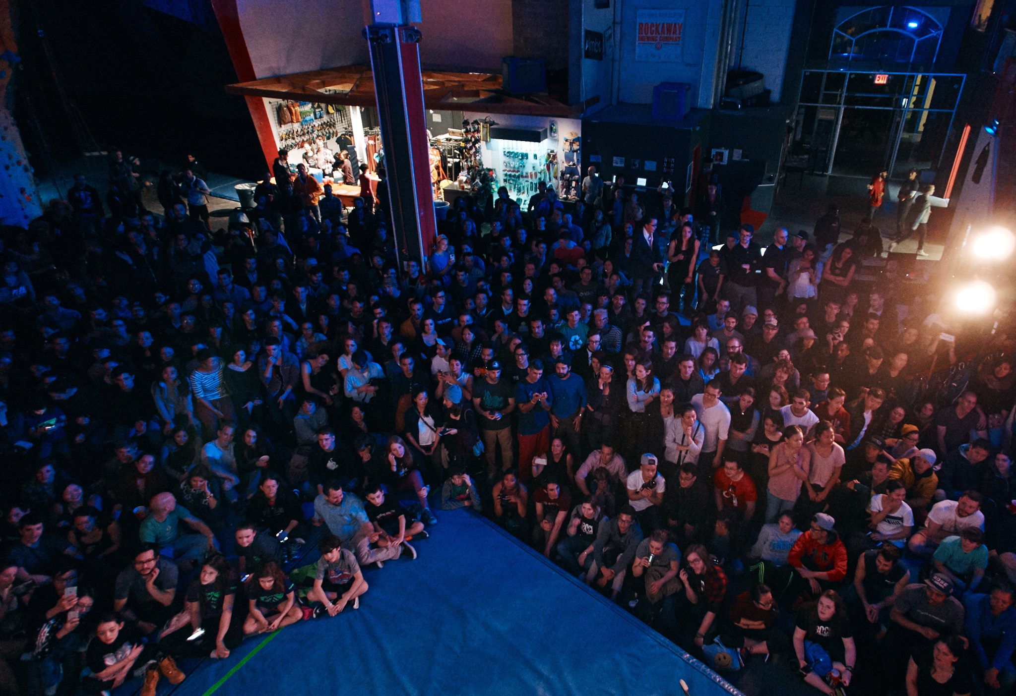  The first ever Tristate Bouldering Series Championship round in March packed the gym almost to capacity! This shot of the crowd was captured by member Josh Pestka. 