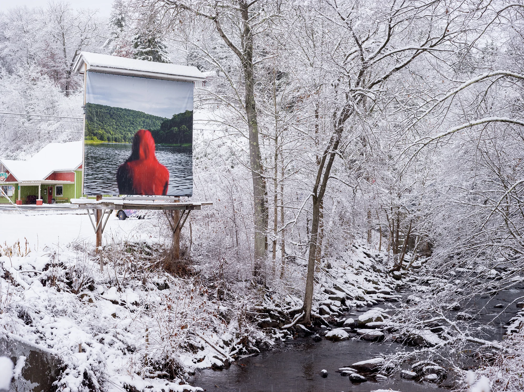 Noah Kalina, Billboard Takeover, Barryvillle, NY, 2015.