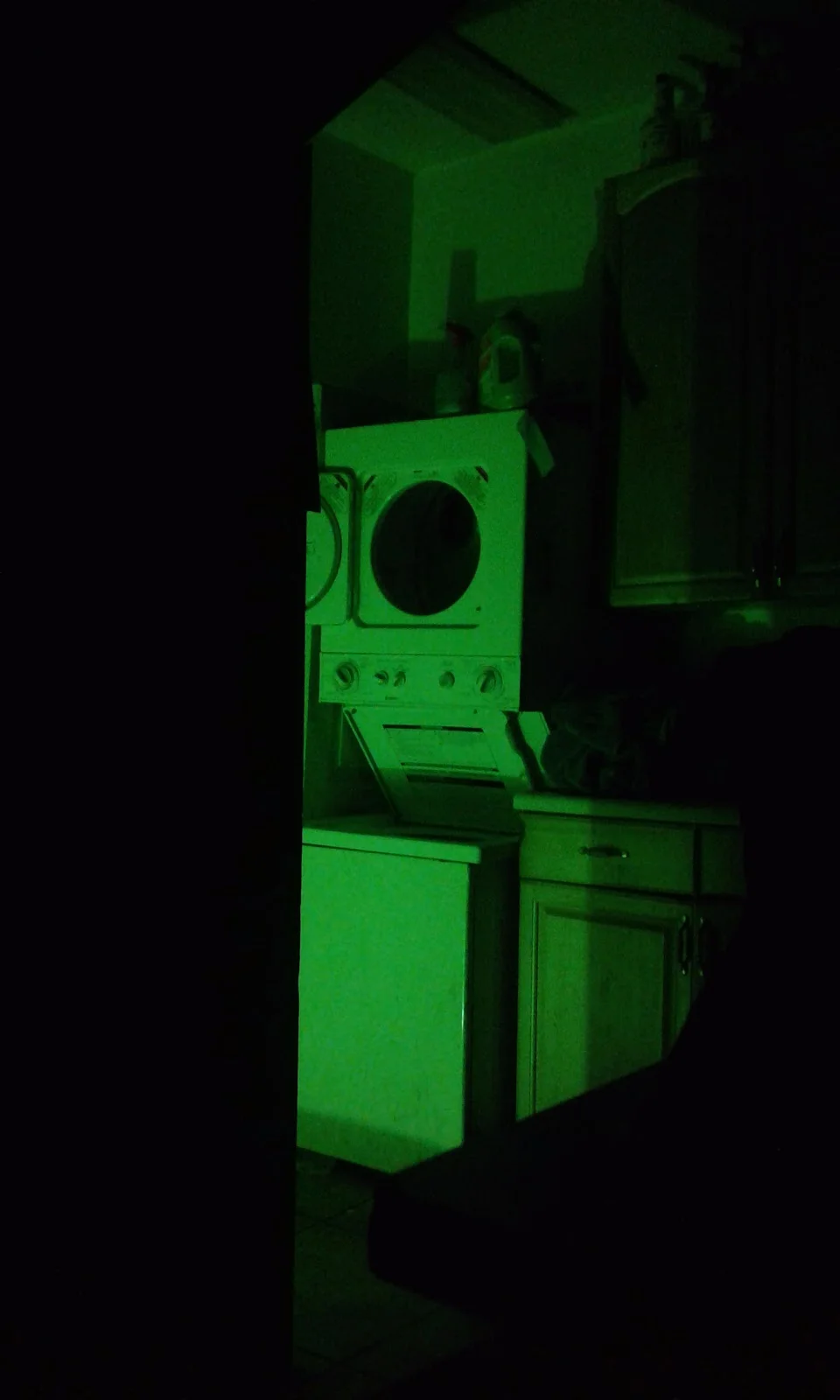 The glow from the basement at Church of Abe