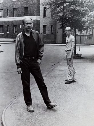 Robert and his partner john in the village, 1968