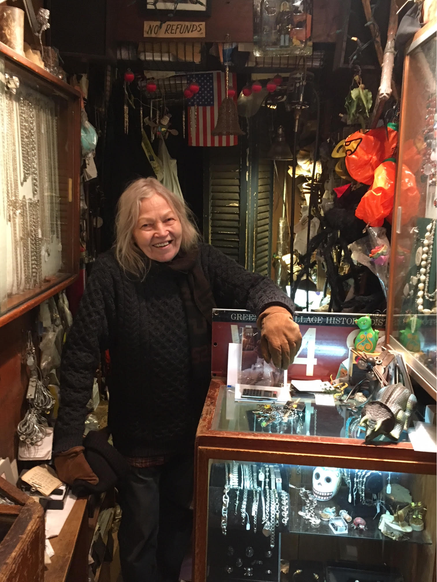 Ruth in her jewelry shop.