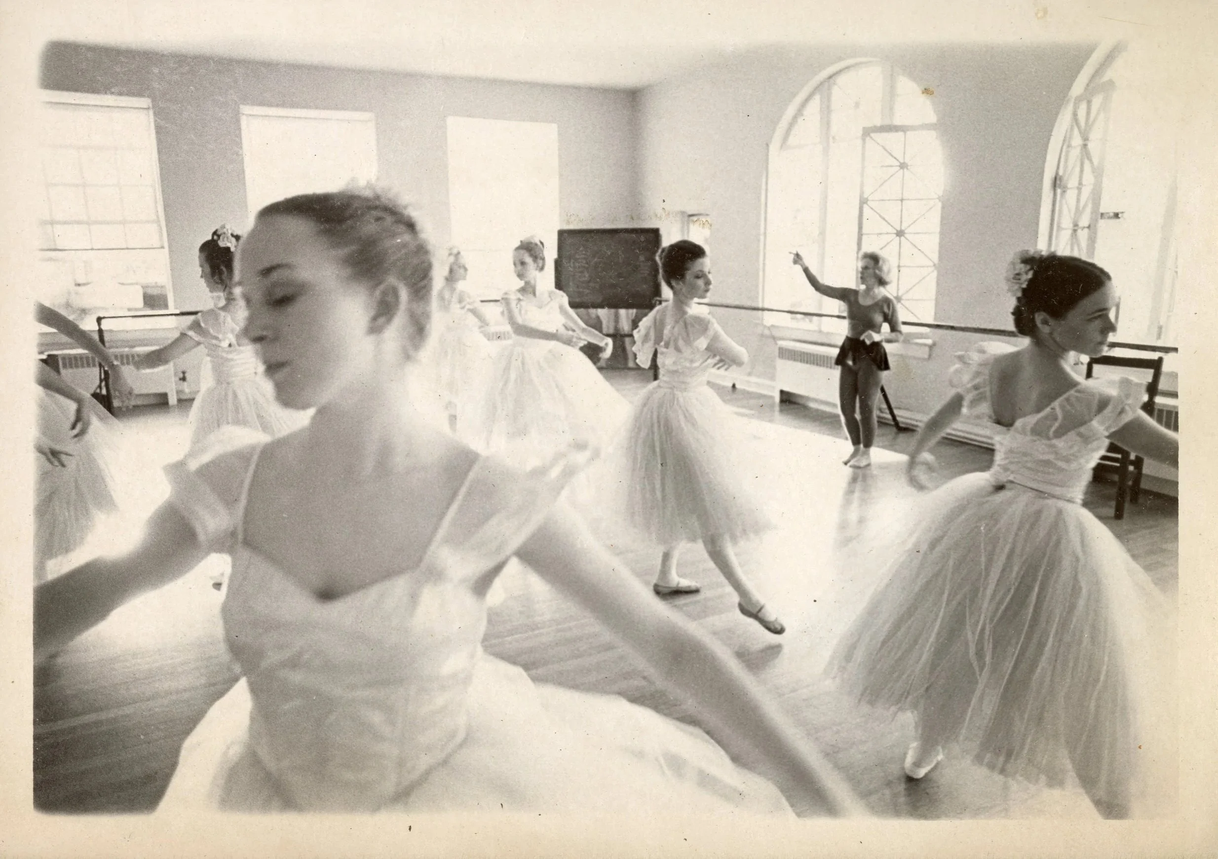  Ballet practice in the old building.   Photo courtesy of the Beulah Culbertson Archives and Special Collections. 