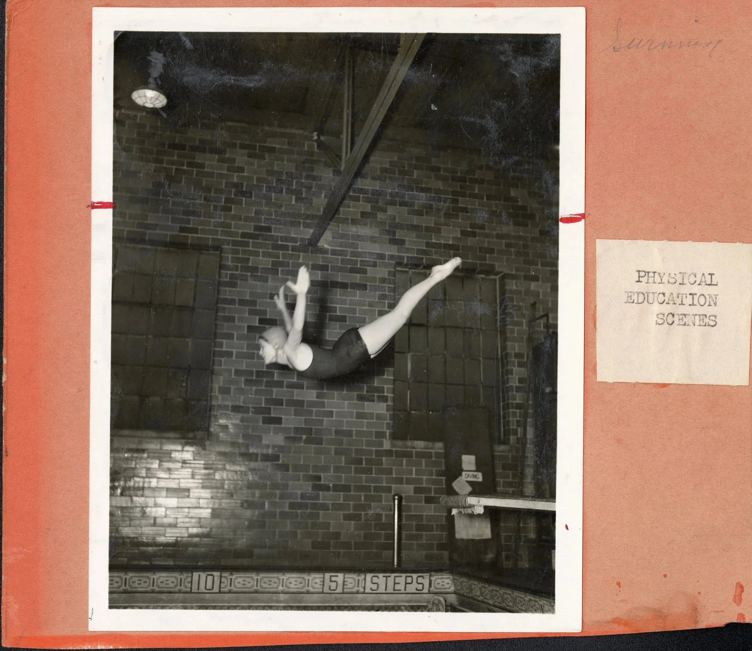  A member of the dive team.   Photo courtesy of the Beulah Culbertson Archives and Special Collections. 