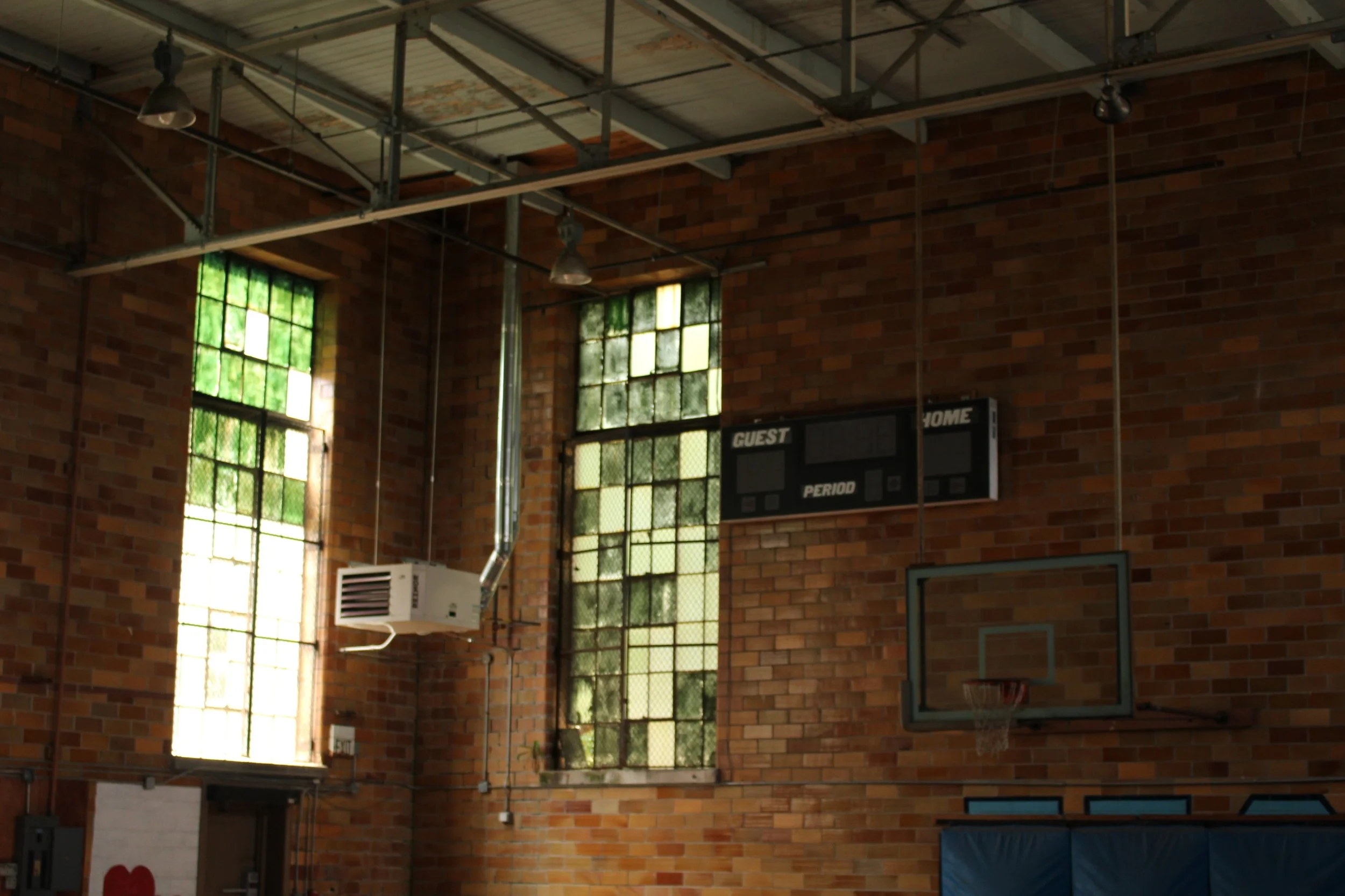  The old basketball court.  