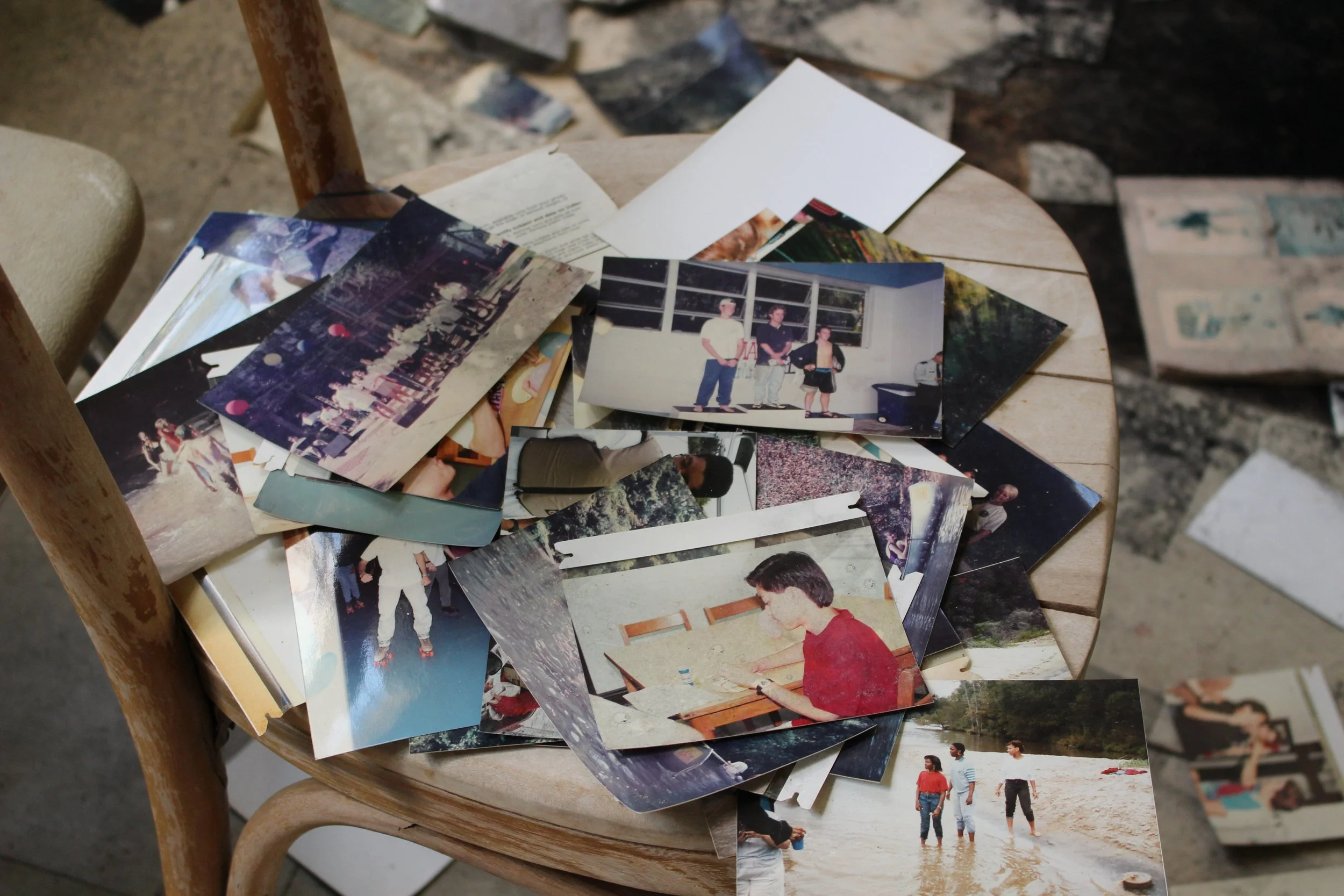  Pictures left behind in the building. 