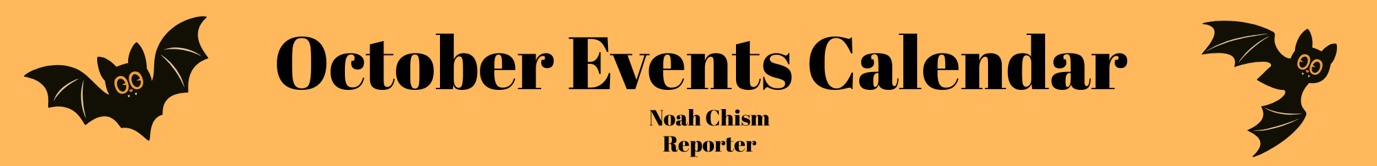 Banner for the October Events Calendar
