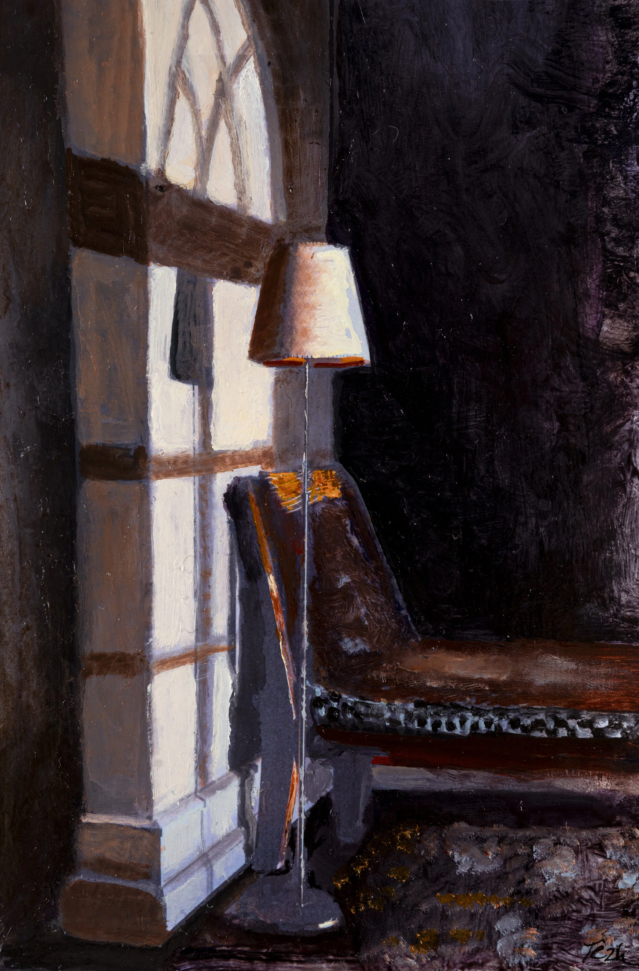 Gone 7 x 4.5 oil on treated paper.JPG