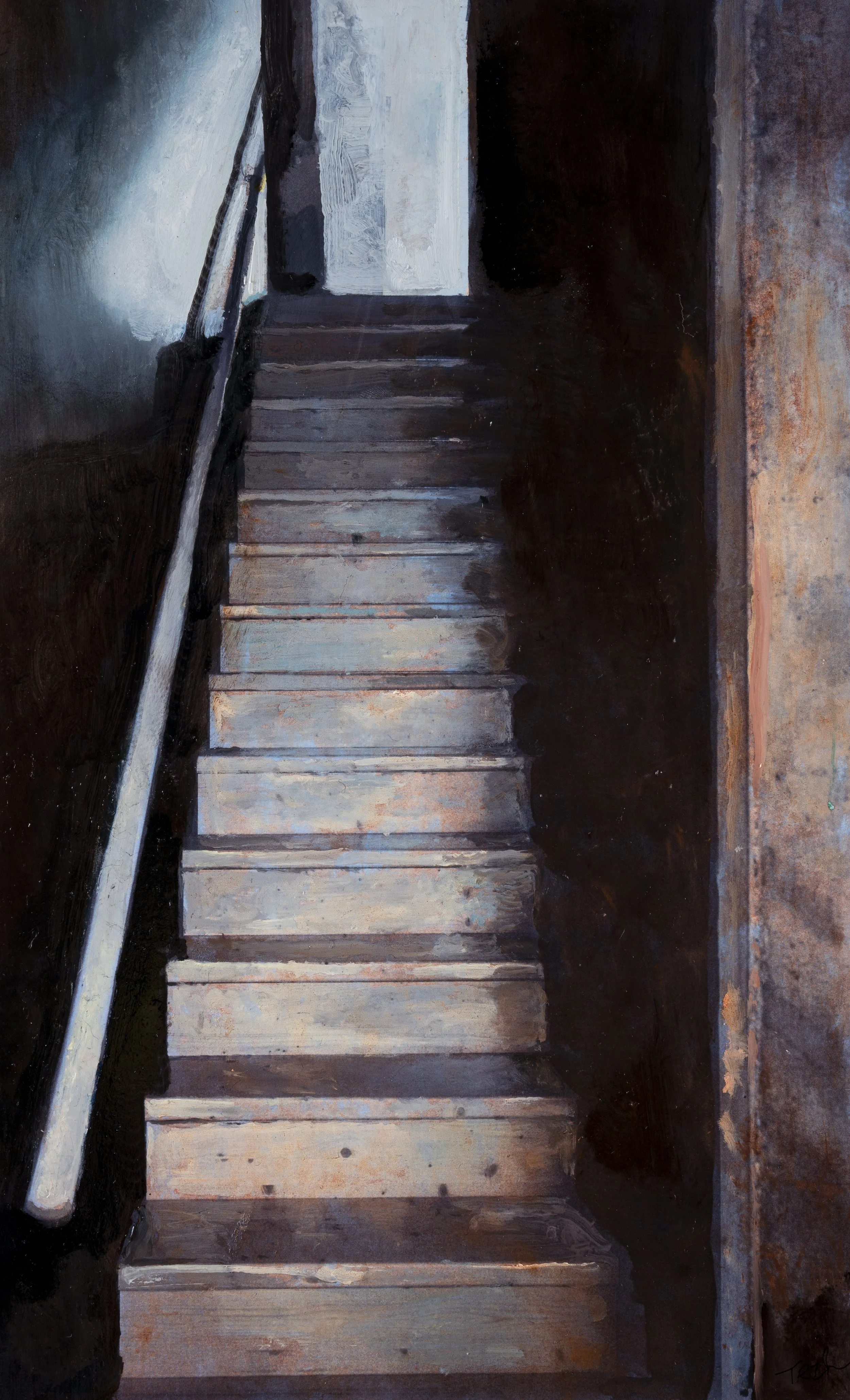 Tippy Toe 13 x 7.5 oil on treated paper.JPG