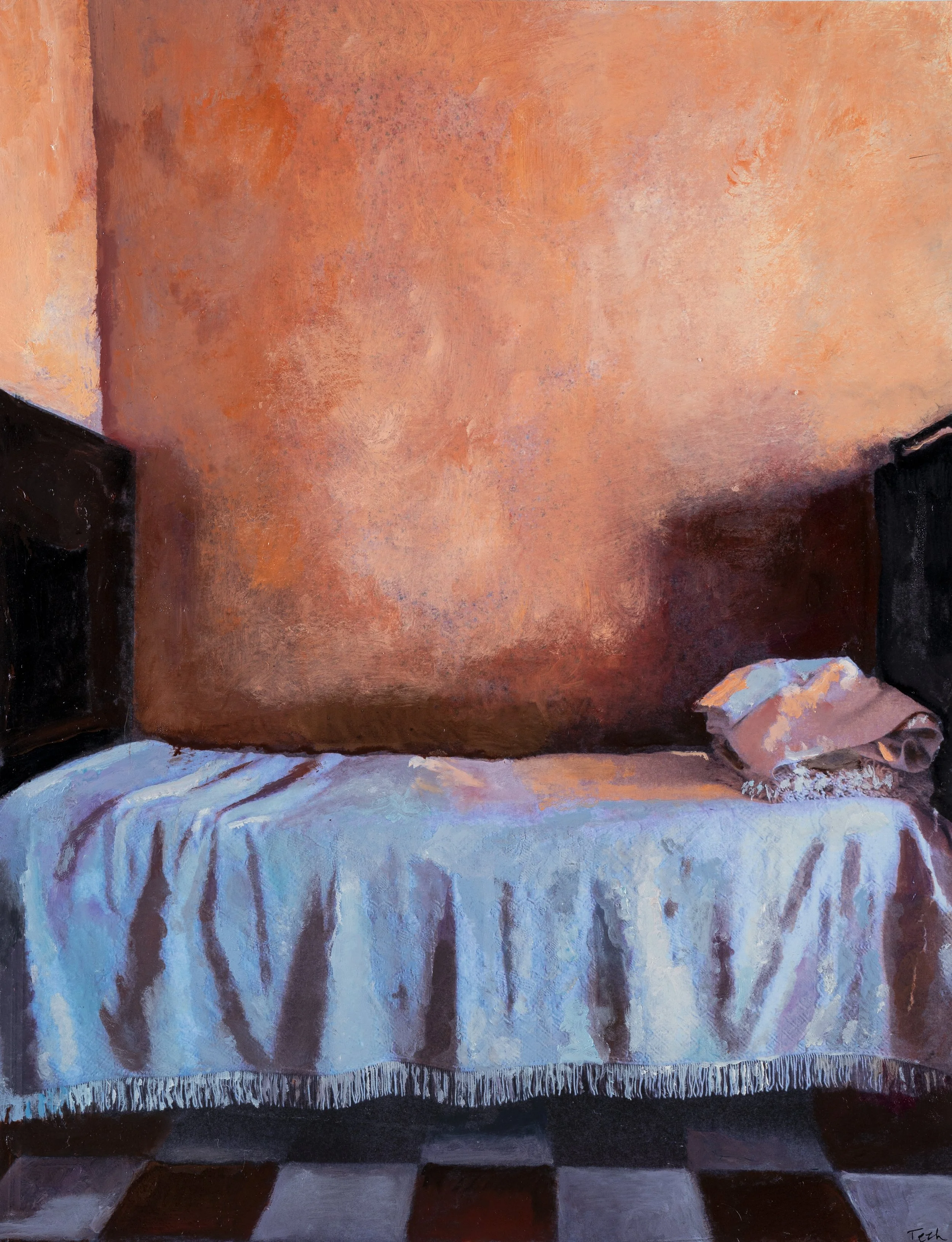 Welcome Home 12 x 9 oil on treated paper.JPG