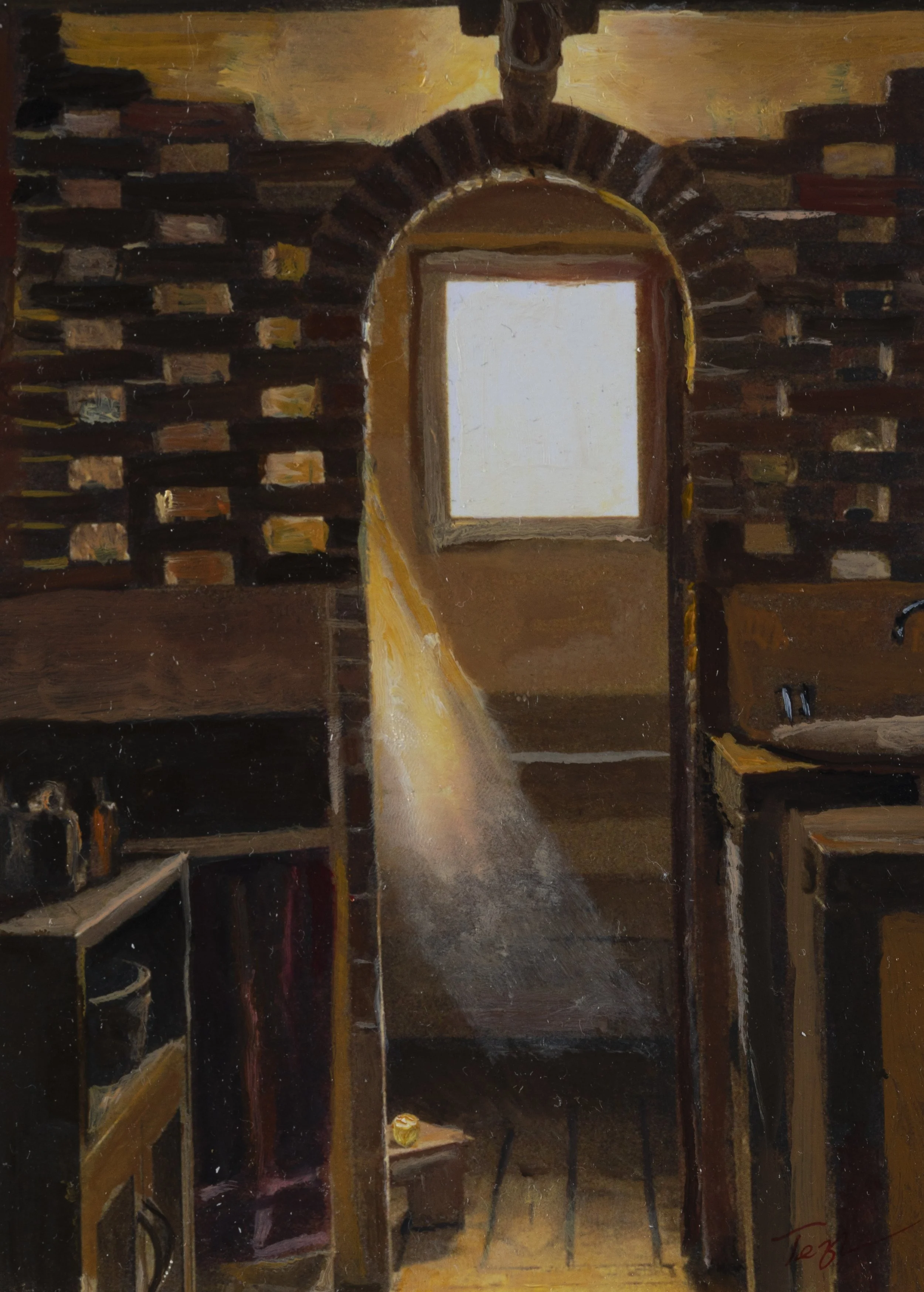 Be Quiet 6 x 4.5 oil on treated paper.JPG