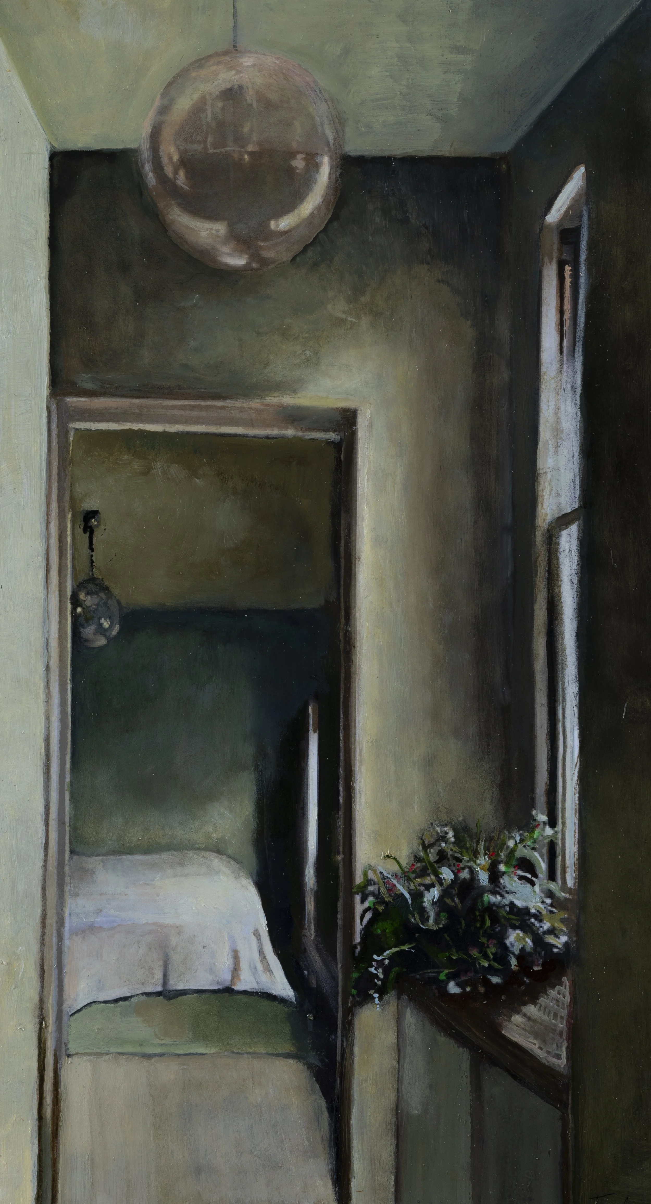 Sleep In Sympathy 15 x 8.5 oil on treated paper.JPG