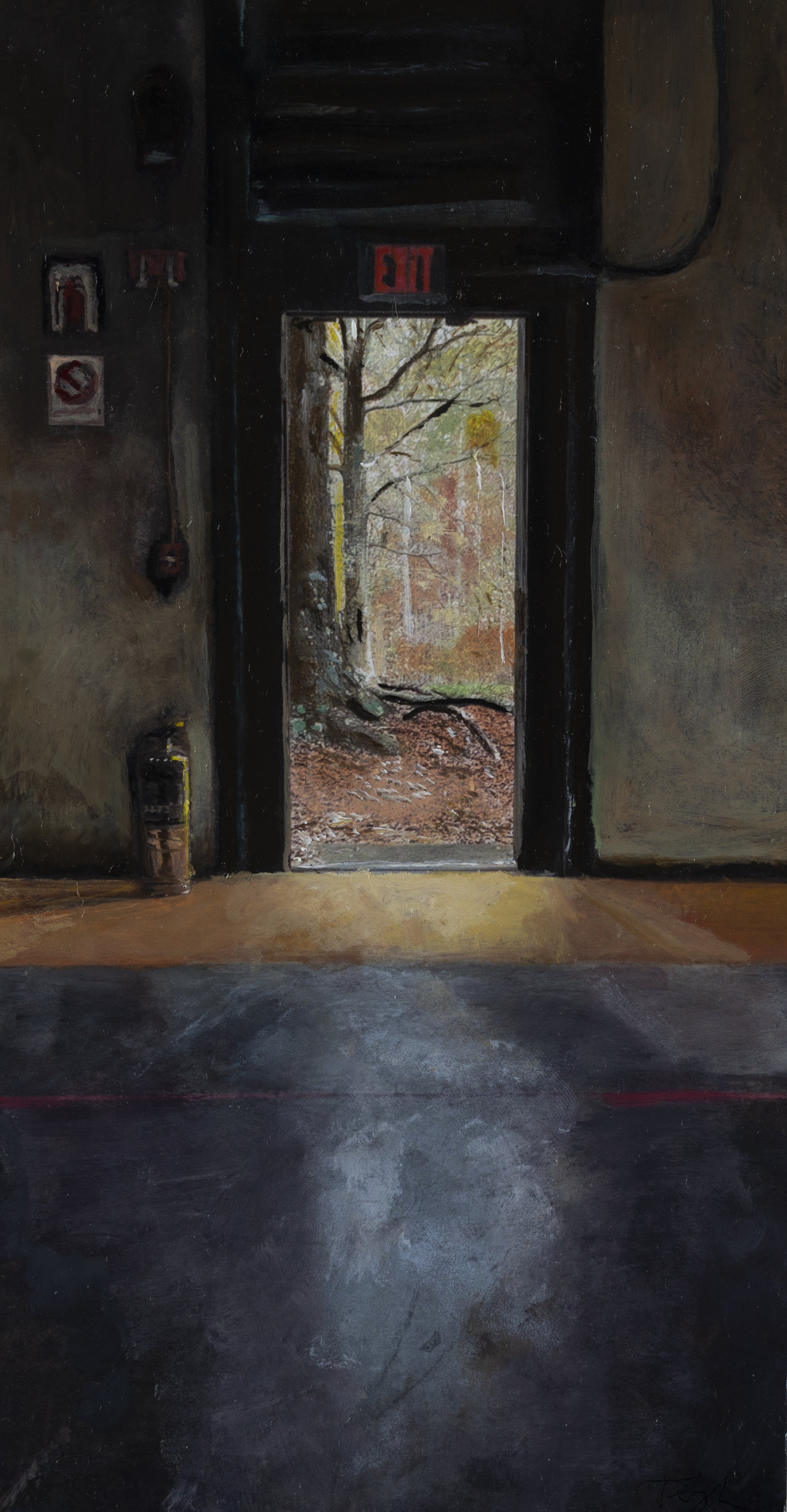 The Final Hour 10 x 5 oil on treated paper.JPG