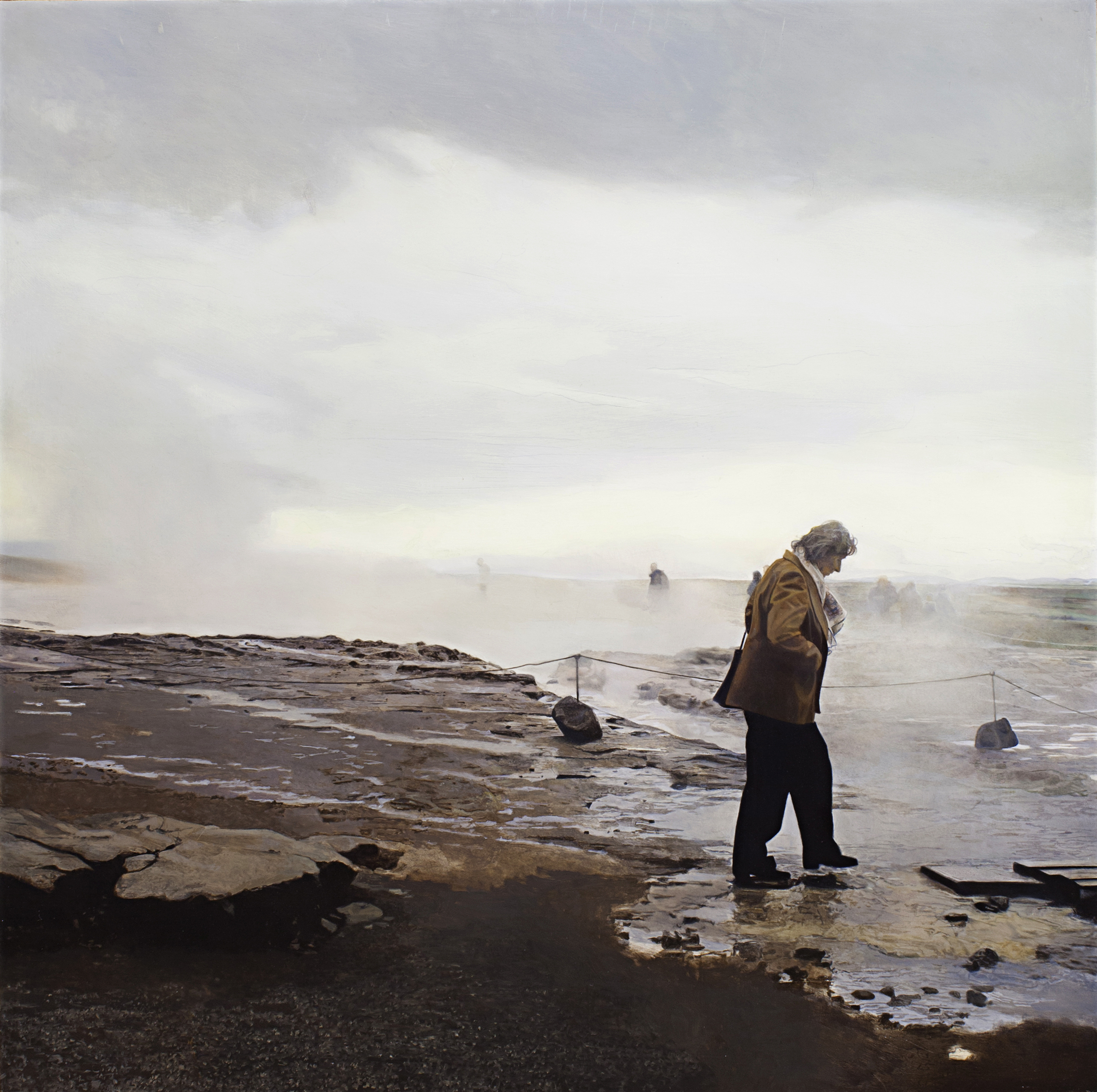 geyser, oil on panel, 22" x 22", 2013 (available)