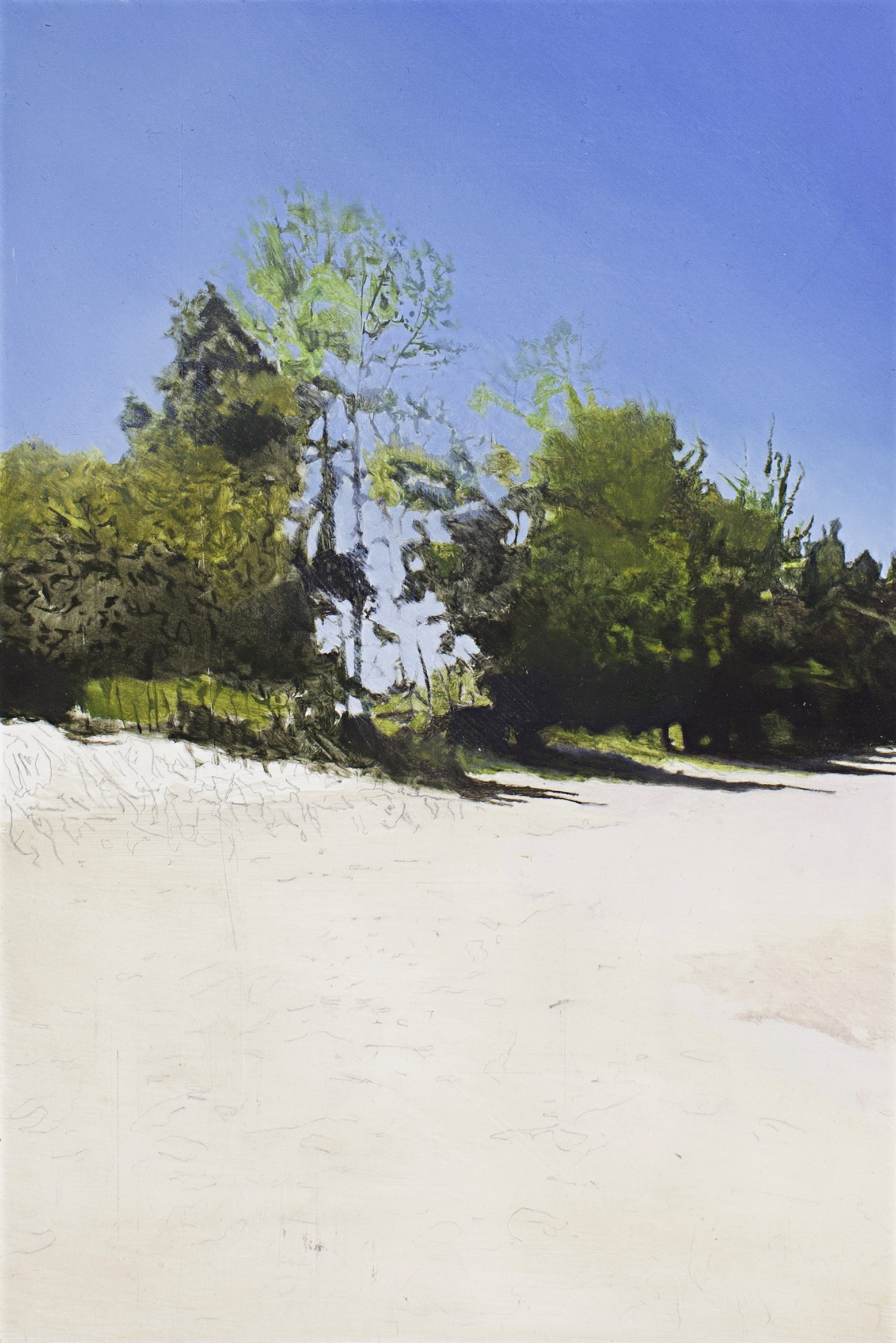 beach, oil on panel, 11.25" x 7.5", 2013