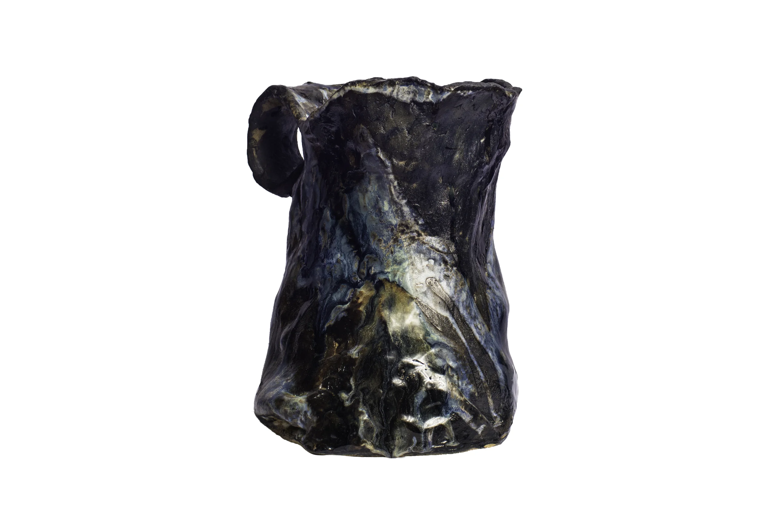 Multi-Glazed Irregular Vase (27.3)