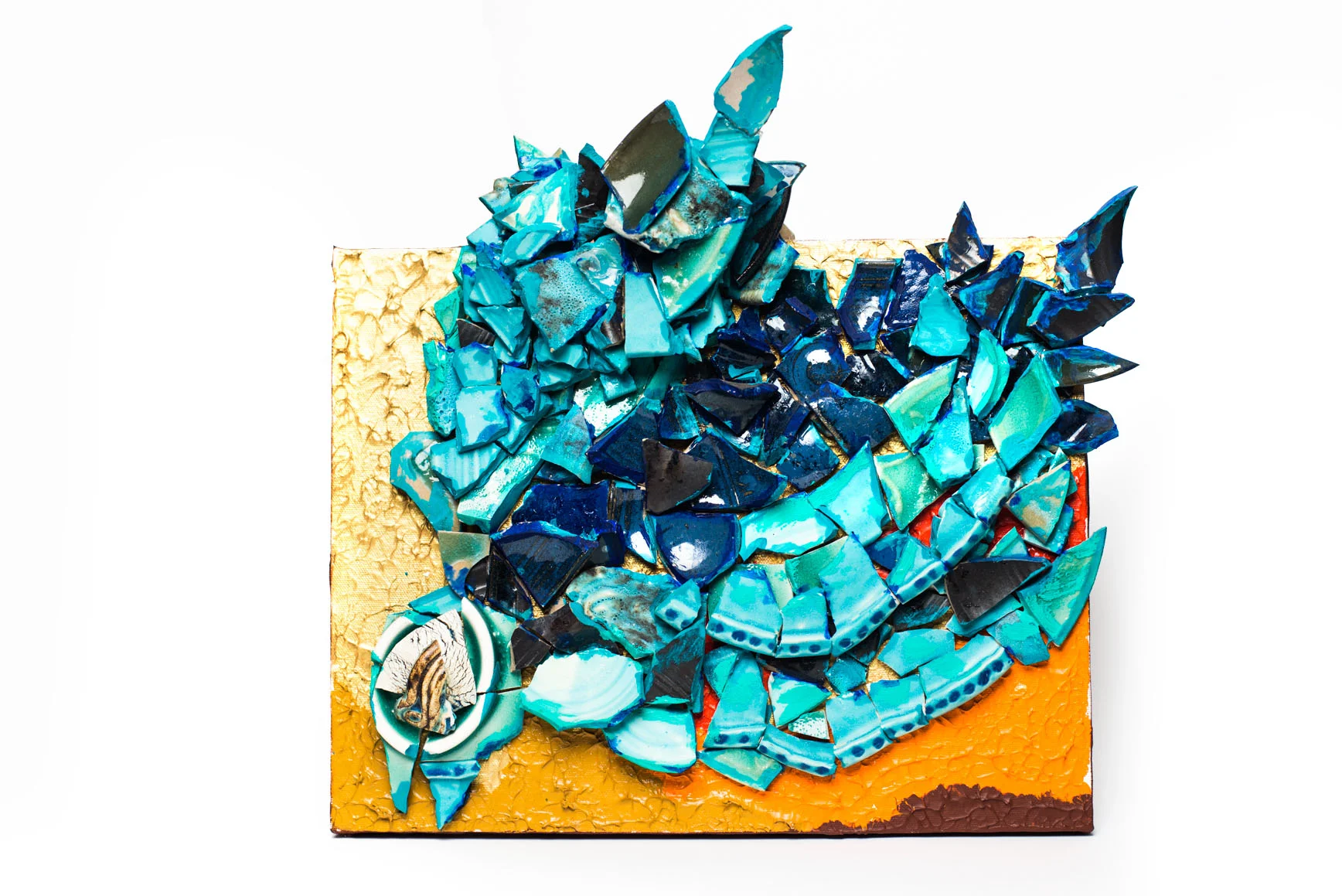 Blue Mosaic Bird (142)