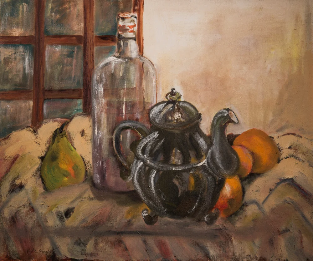 Tea Pot, Bottle & Fruits (49)