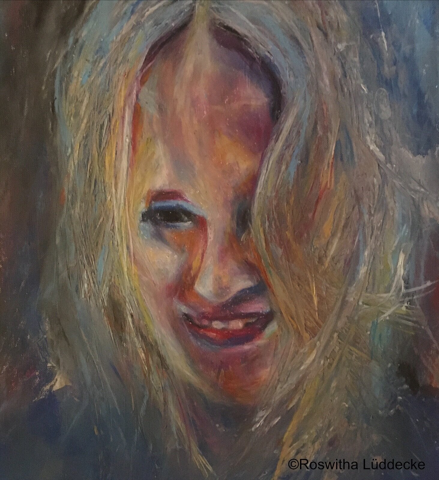  Wachsmaltechnik,  Unikat, etwa 30x30 cm,  Original 180€ 