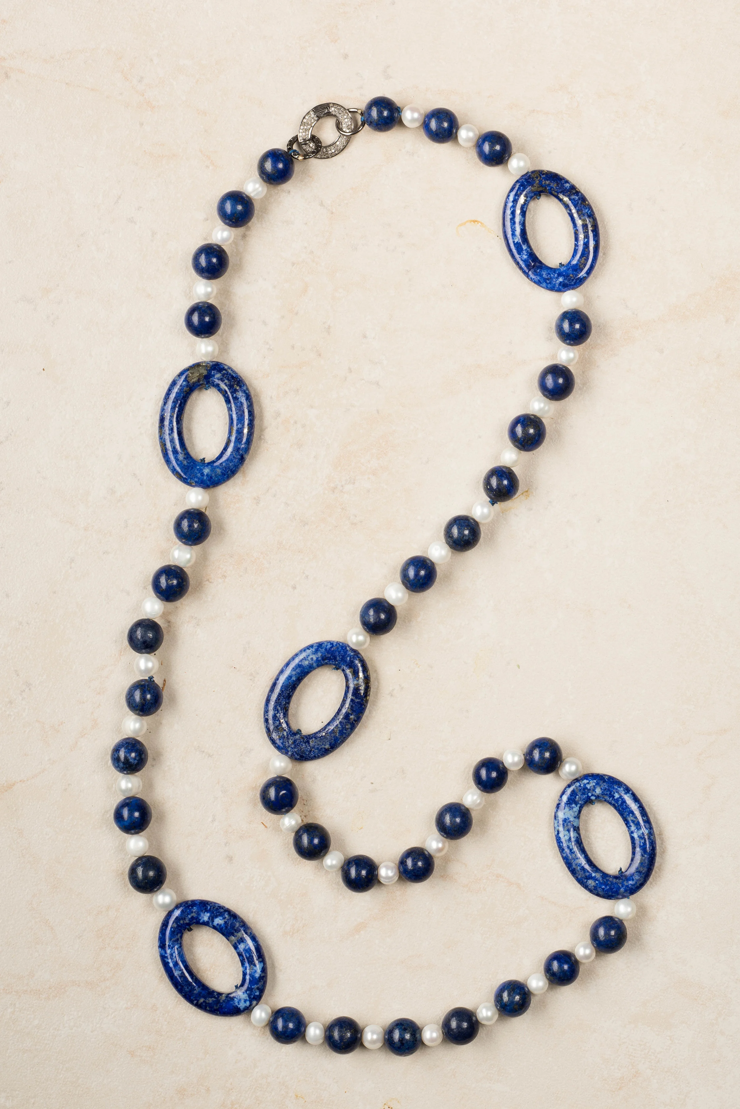 lapis andcultured pearl /n38