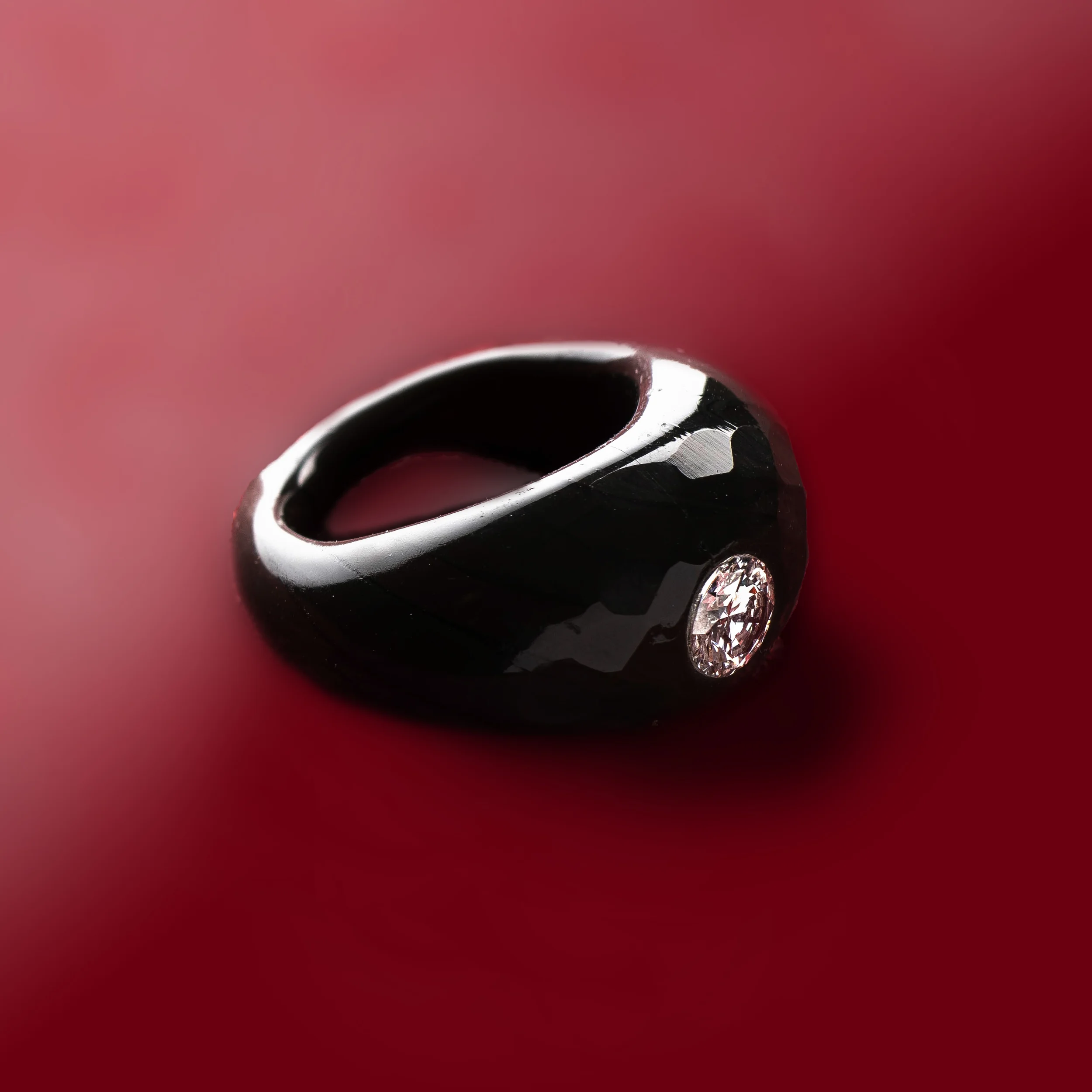 grey stone and diamond ring 0.9 carat/r154 