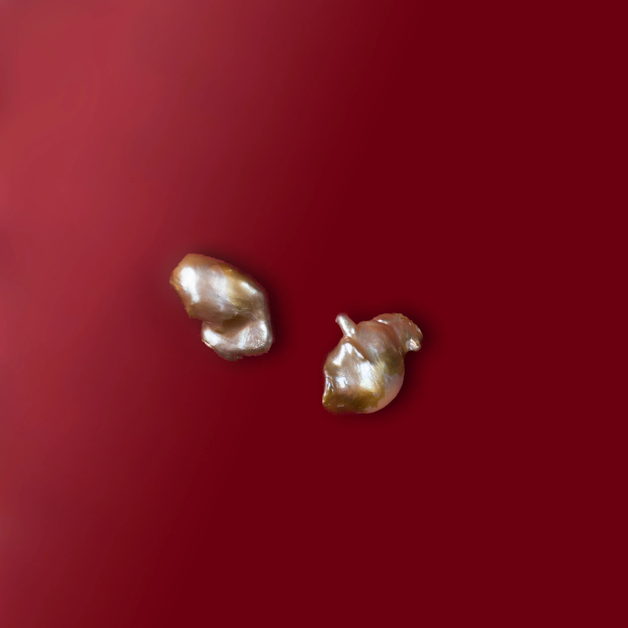 champagne baroque pearl earring/e148