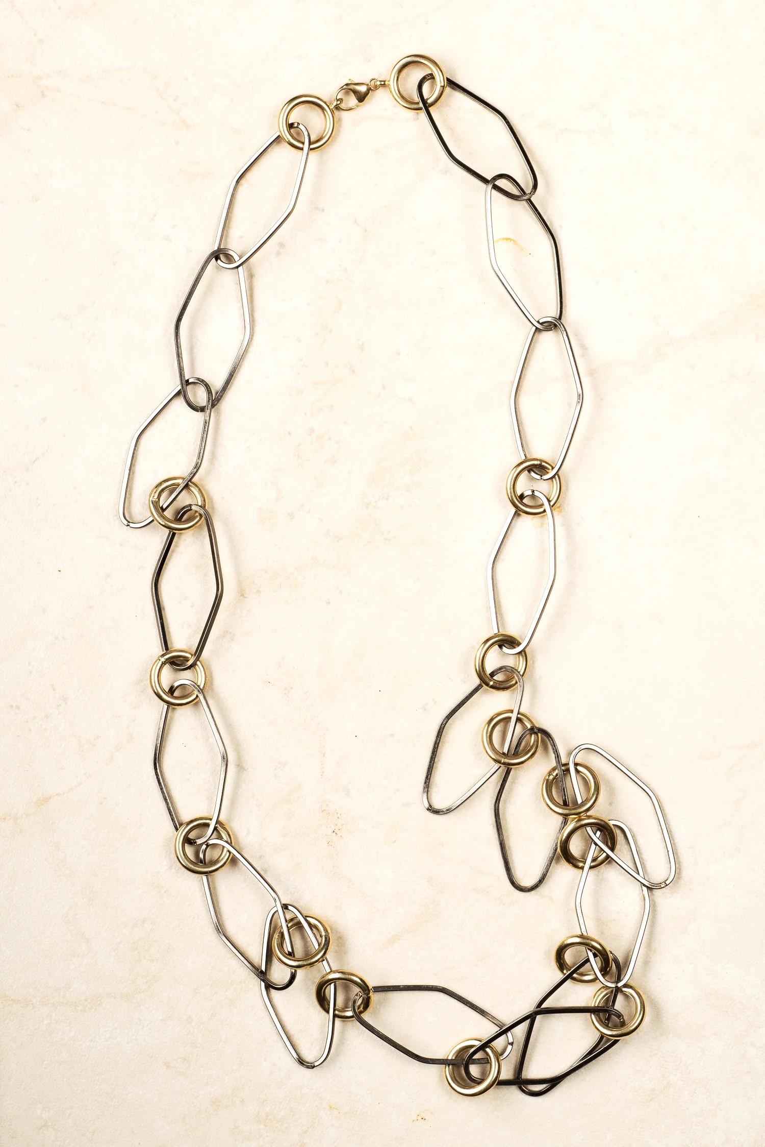 14k link and open steel link /n28