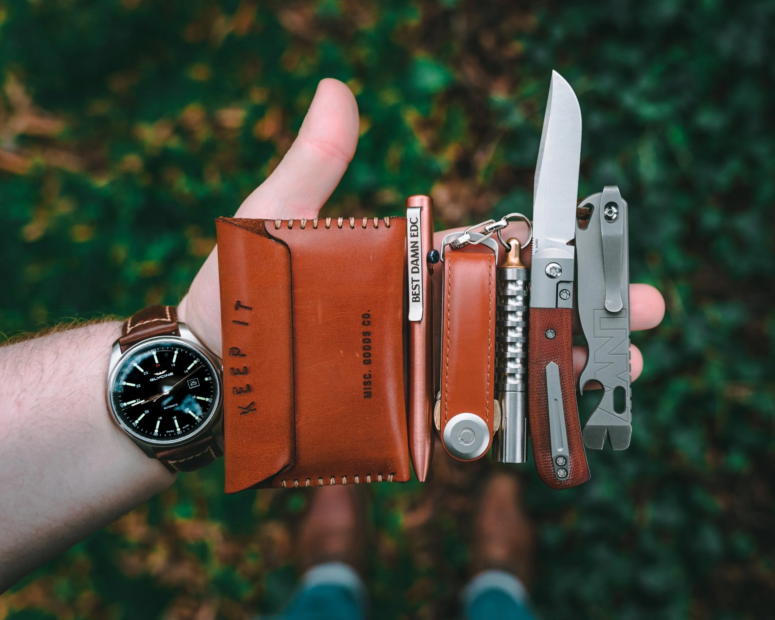 Leather and Titanium Everyday Carry Taylor Martin — Best Damn EDC