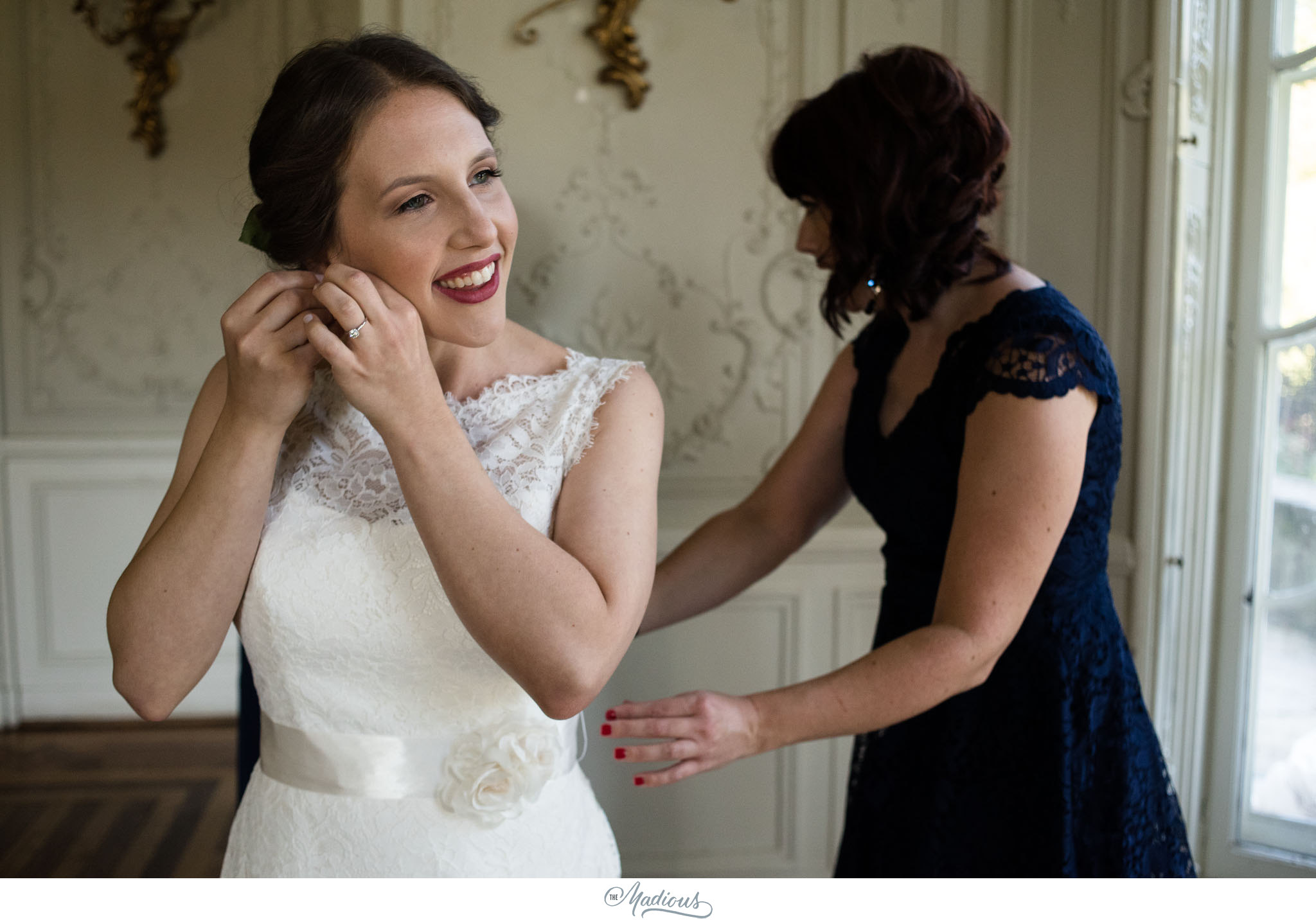 Cylburn Arboretum wedding photojournalism bride dress