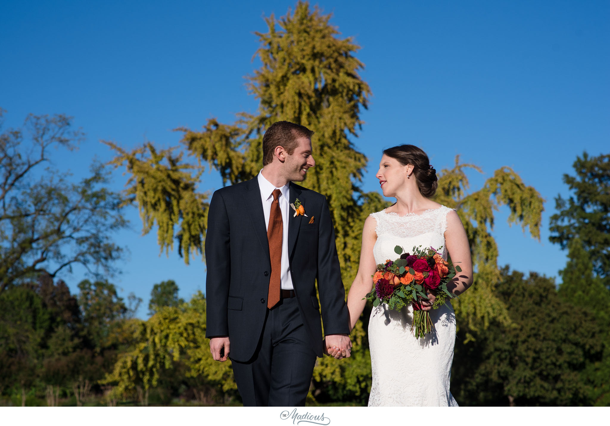 Cylburn Arboretum wedding bride and groom