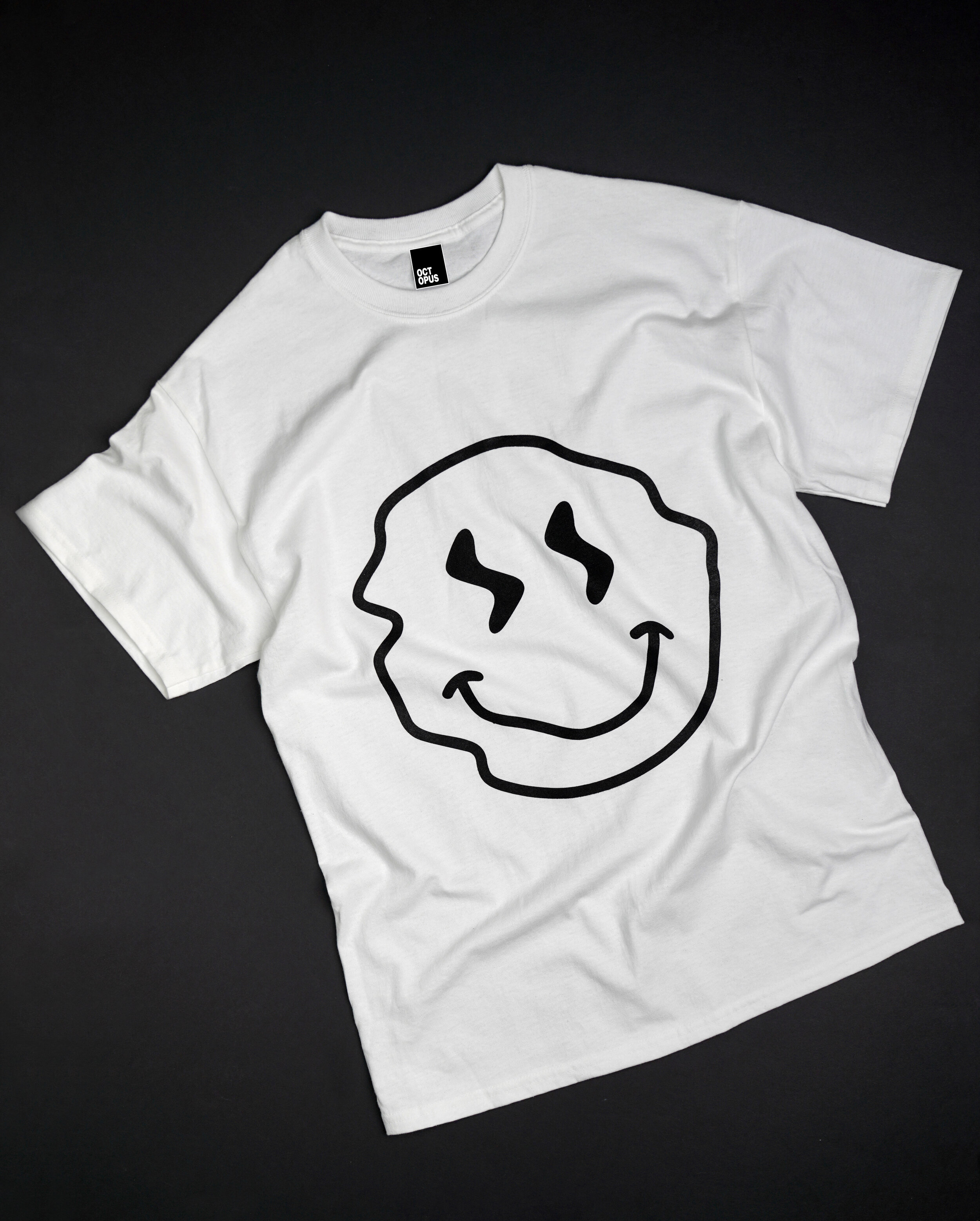 Octopus Smiley Tee - White