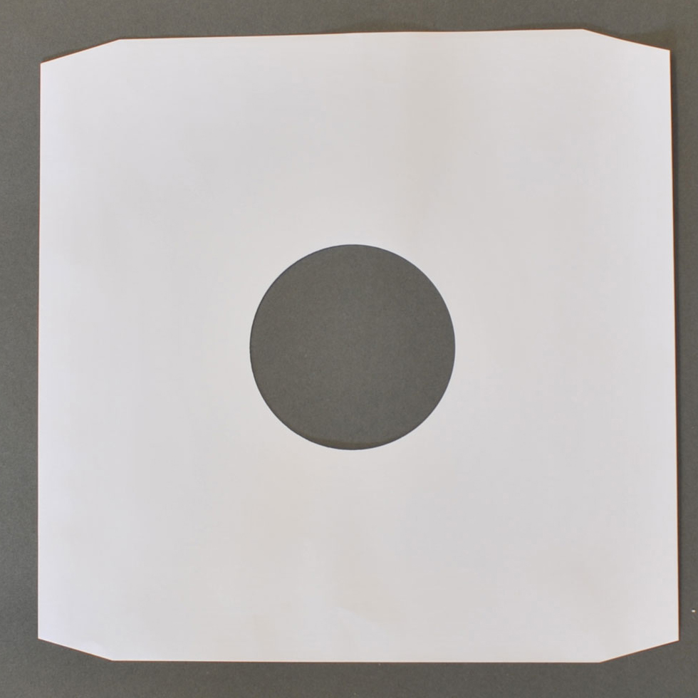 12'' White Paper Record Sleeves
