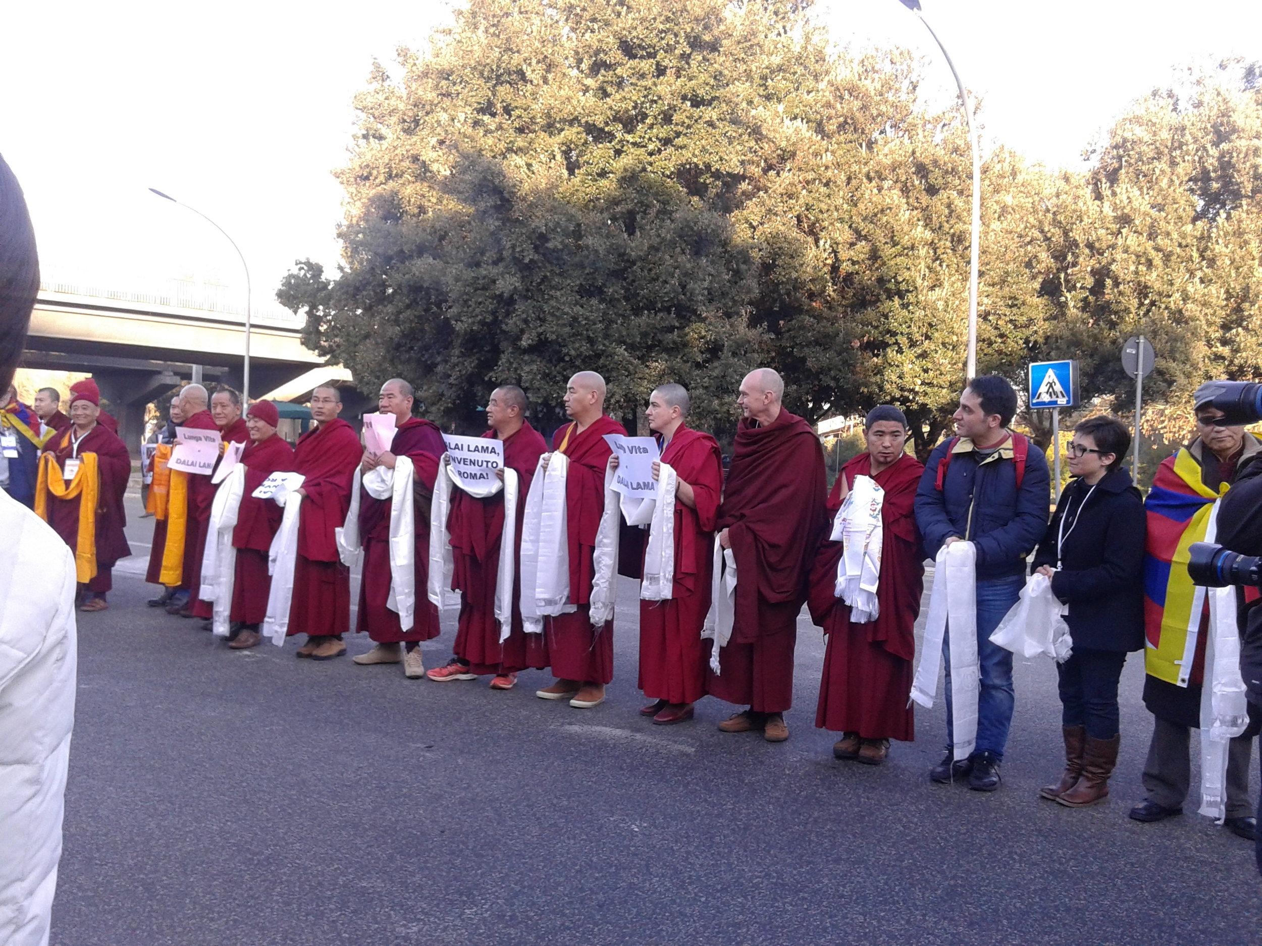 BUDDHIST MONKS WELCOMING HIS HOLINESS THE XIV DALAI LLAMA.jpg