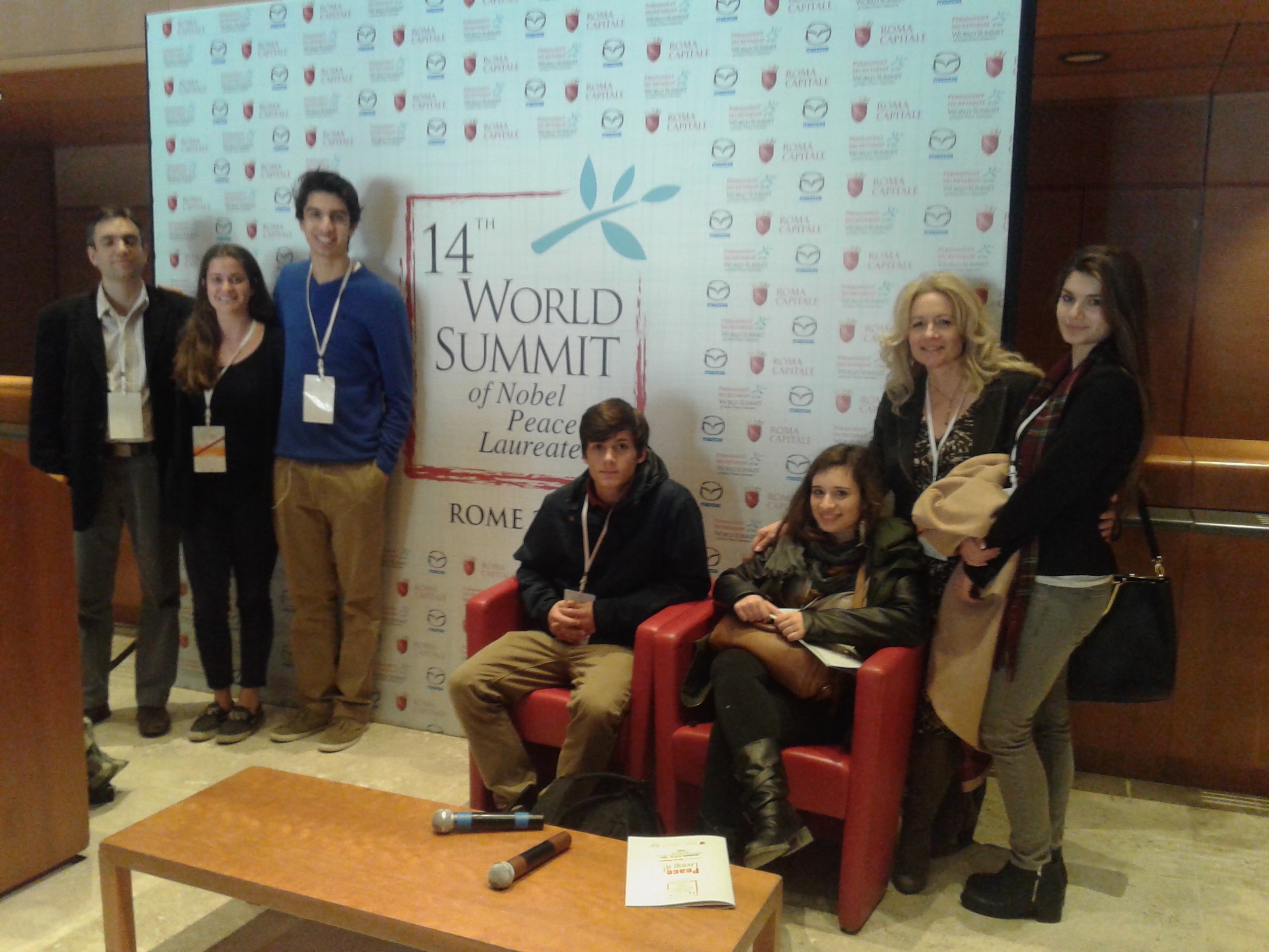 EIMAI- STUDENT DELEGATION FROM GREECE TO XIV WORLD SUMMIT NOBLE LAUREATES OF PEACE IN ROME.jpg