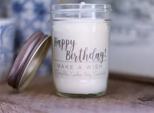 Birthday Gift For Her Vanilla Cake Candle And Bath Bath Bomb Set