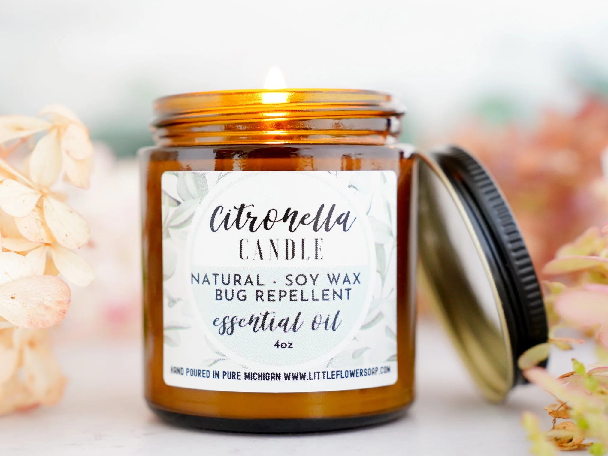 Citronella Candle 4oz Soy Wax Candle