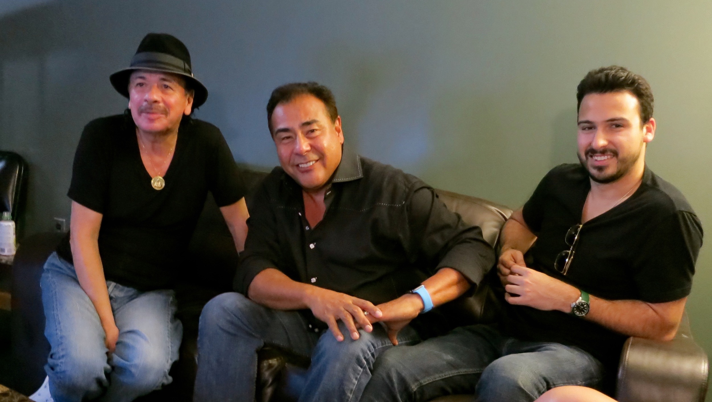  With Carlos Santana and Julian Quiñones 