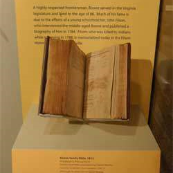 The family bible of legendary pioneer Daniel Boone.