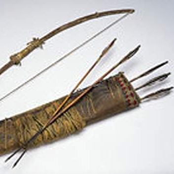 Self Bow and Quiver with Arrows, attributed to Geronimo, the great Apache leader.