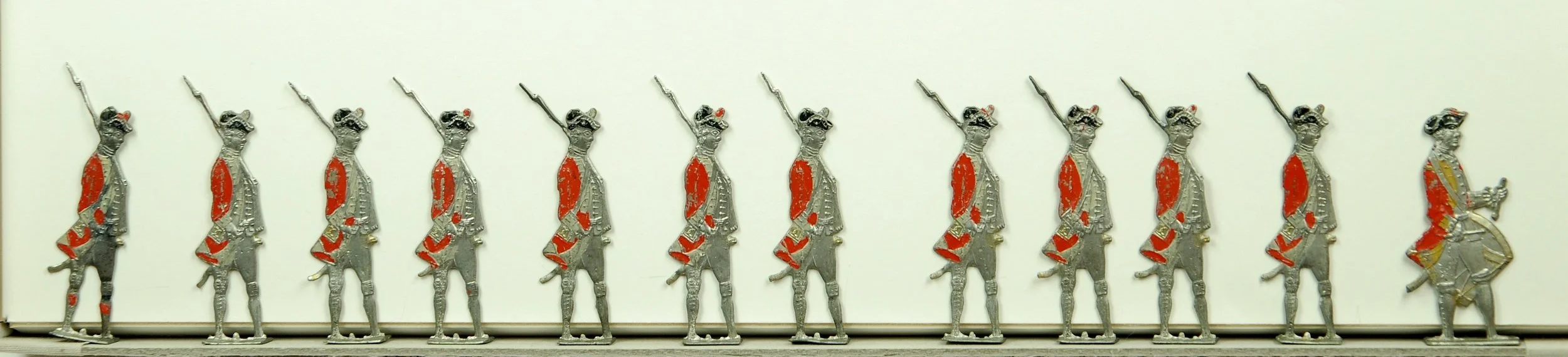 J. G. Lorenz, Germany, British Infantry, c. 1770. Rare tin flats, 50 mm.