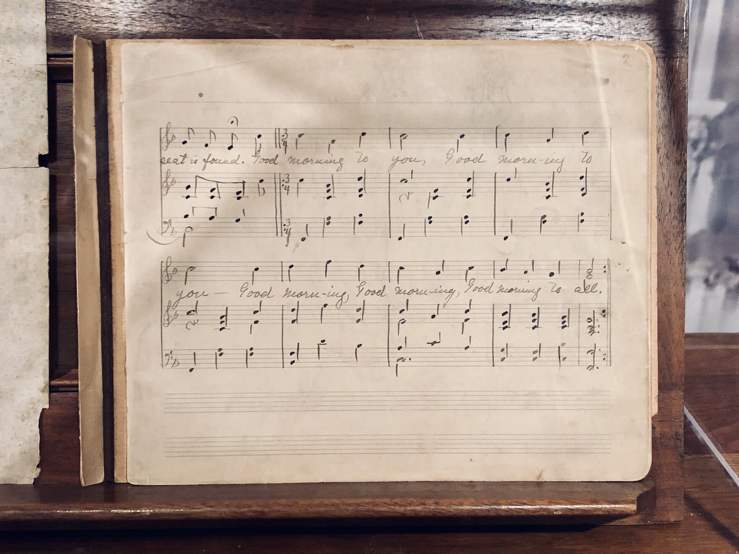 Manuscript of "Good Morning to All."