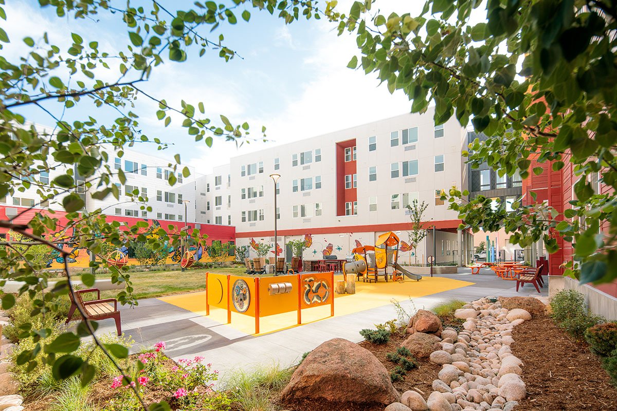 Bright Courtyard and Playground