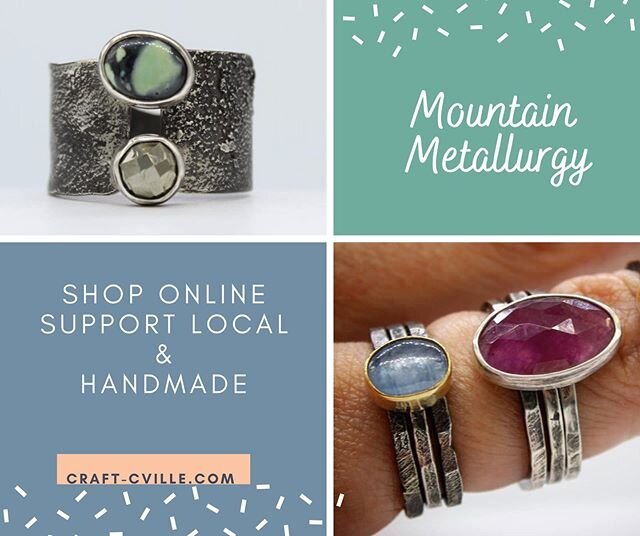 Visit @mountainmetallurgy to see her beautiful handcrafted jewelry.  Shop online 👉🏼 https://mountainmetallurgy.com