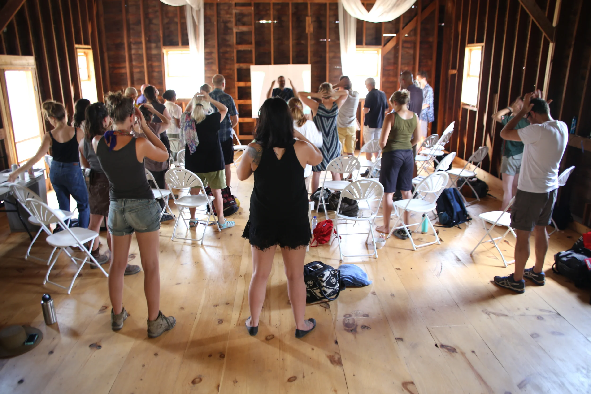 On a hot day in early August, we welcomed 25 leaders from the Higher Education Consortium for Urban Affairs (HECUA) for a day-long retreat filled with beautiful stories, engaging activities and an in-depth tour/discussion of the perennial agriculture projects throughout the property.