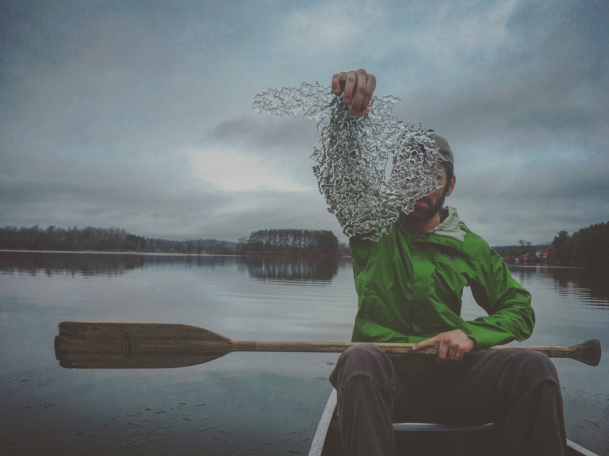 Our farmer, Drew Slevin, holds a piece of Mud Lake ice as we explore the thawing waters during his first stint as Winter Watchman. Thanks to all of his dedicated and hard work, we have been able to thoroughly develop our farming operations and establish thousands of perennials that will provide food for generations to come. You rock, Drew!